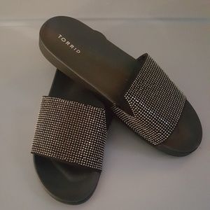 Torrid Rhinestone Pool Slides